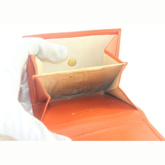 Chanel Orange CC Compact Trifold Wallet 2CC712K - Picture 4 of 12